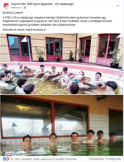 Forrás: Soproni FAC 1900 Sport Egyesület - UP Labdarúgás (Facebook oldal)